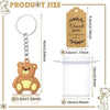 A cute bear keychain with a thank you tag and an organza bag for party favors.