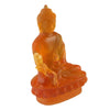 Handcrafted resin statue of Medicine Buddha in orange color