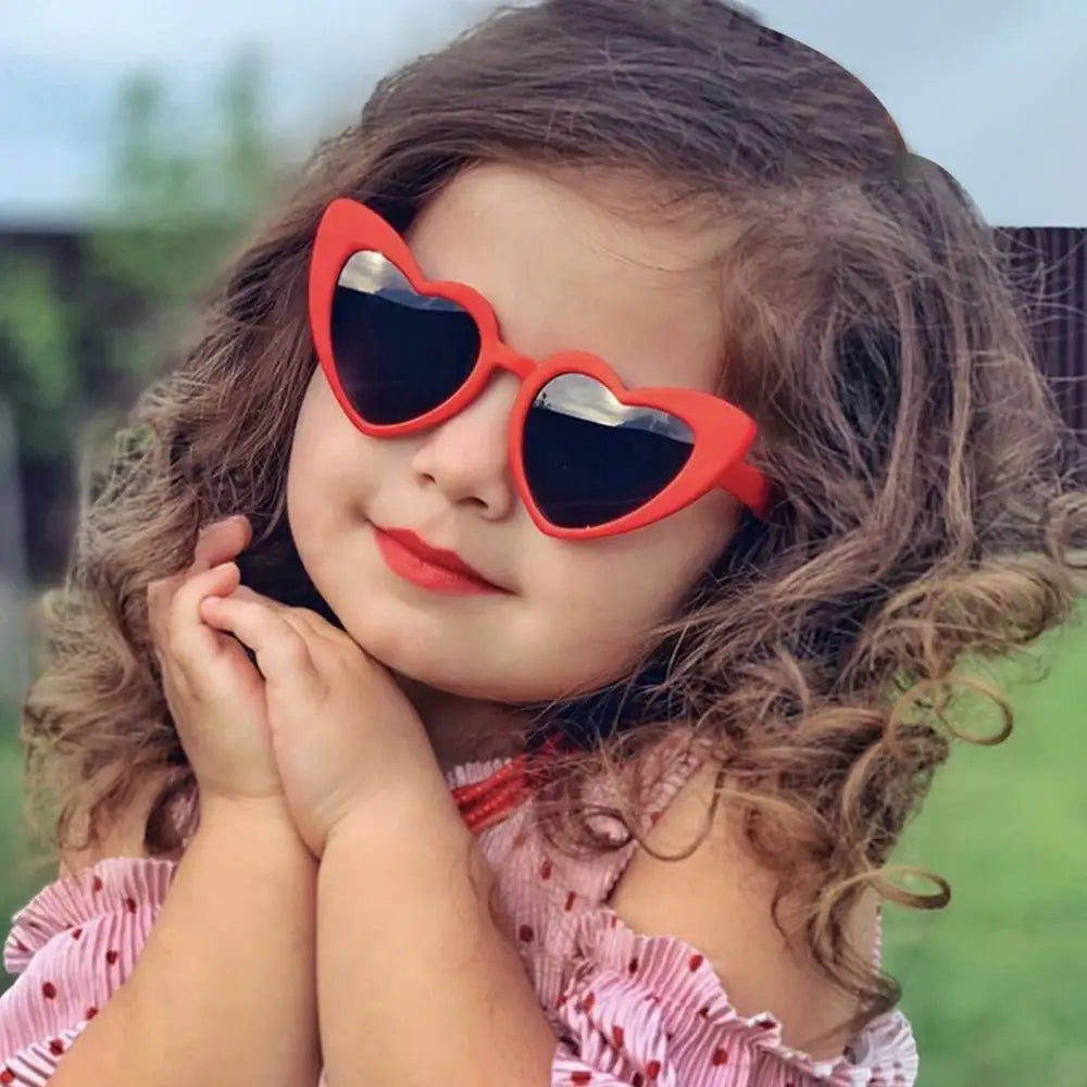 Kids Heart-Shaped Sunglasses with UV400 Protection