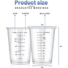 Disposable Measuring Cups, 8 oz (30-Pack) – Clear Plastic for Mixing and Baking