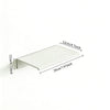 A white no-drill aluminum floating wall shelf measuring 20cm by 12cm with a 4.7 inch thickness.