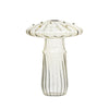 Mushroom-shaped glass vase with translucent jelly colors
