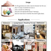A set of natural raw healing crystal stones for chakra balancing and home decor shown in various applications.