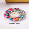 Natural Crystal Reiki Bowl with Flower Plate for Meditation and Home Decor