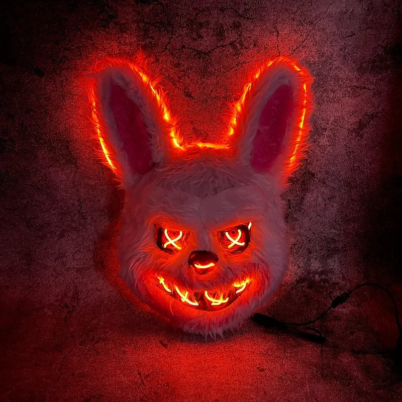LED Illuminated Halloween Animal Mask with Glowing Eyes