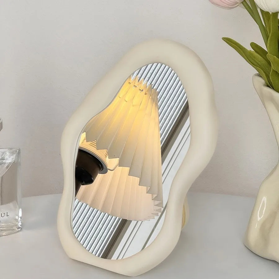 Cloud-Shaped Folding Mirror for Dorm & On-the-Go Beauty