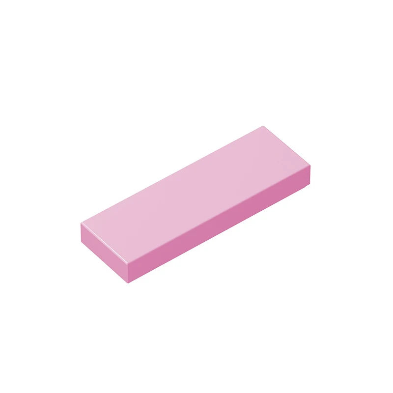 A single pink smooth tile building brick.