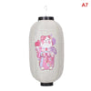 A white paper hanging lantern shaped like a pink cat character for restaurants and events