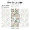 A sheet of botanical print static cling window film featuring pink roses and green leaves.