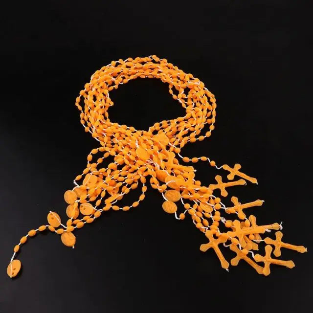 Assorted Plastic Rosary Necklaces (Set of 12)