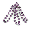 Purple crystal glass octagon bead curtain strands for home decor