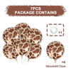A package containing 7 pieces of gold foil balloons featuring jungle safari cartoon animals like monkeys and tigers.