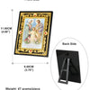 Front and back views of a Catholic Holy Family icon featuring Jesus, Mary, Joseph, and St. Michael.