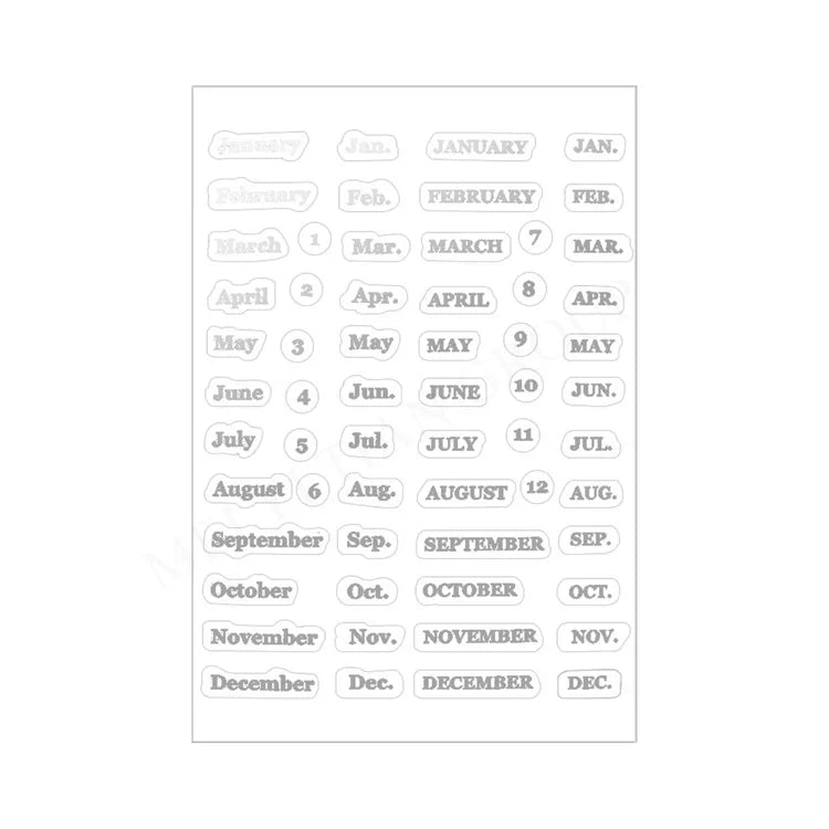 Transparent PET Index Tab Stickers with Hot Stamping – Monthly & Budget Organizers
