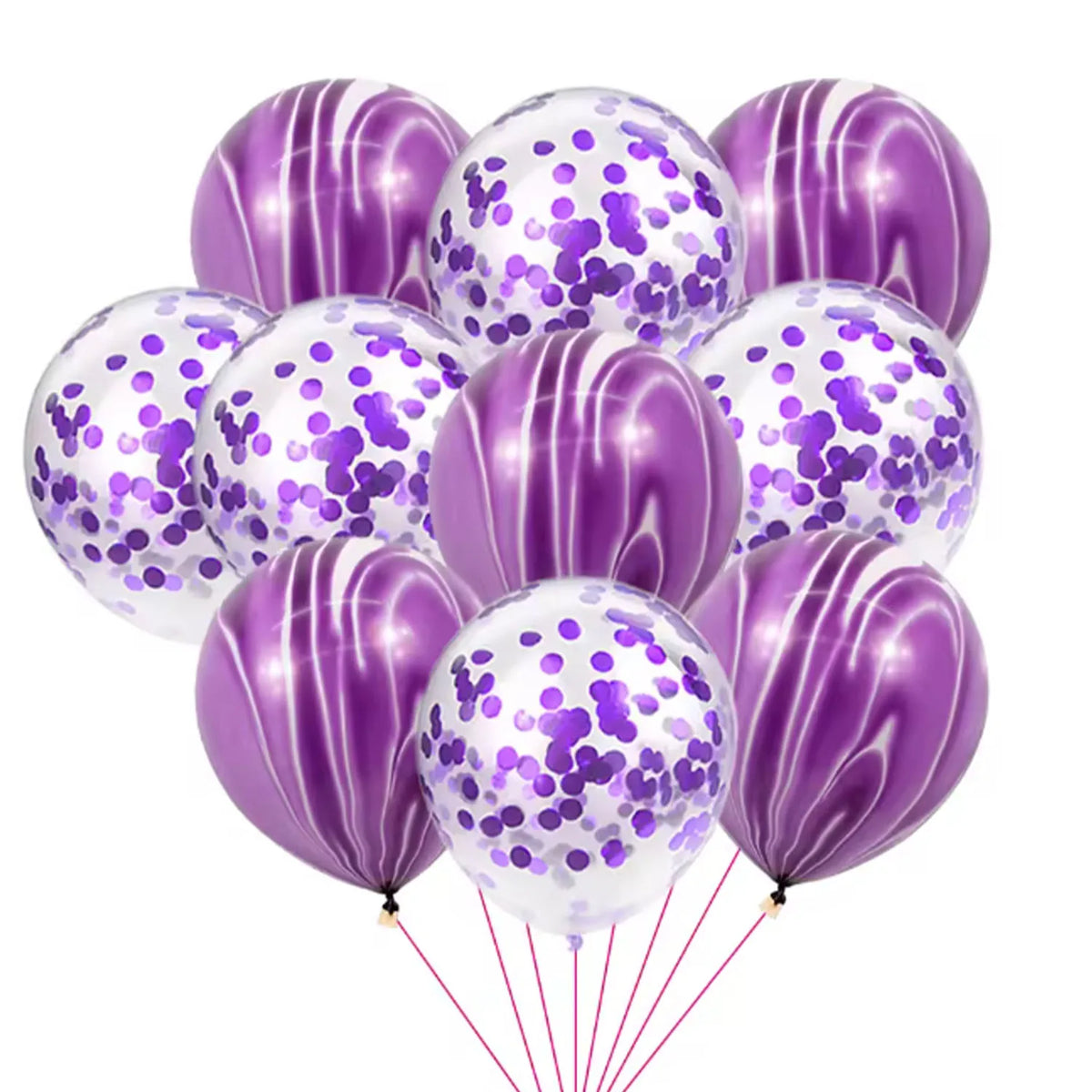 Rose Pink Metallic Latex Balloons for Parties & Celebrations