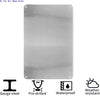 A rectangular sheet of gauge steel metal wall plaque labeled as waterproof and weather resistant.