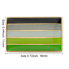 A rectangular lapel pin featuring five horizontal stripes of pastel colors including green and yellow-green.