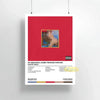 Decoración de pared en lienzo rojo con arte de álbum de Dark Twisted Fantasy de Kanye West