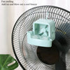 A portable floor fan with an ice-cooling attachment blowing a cool breeze.