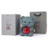 Rotating Hugging Bear Jewelry Box with Rose