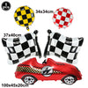 Race Car Birthday Party Balloon Decoration Set with Traffic Lights, Cones & Checkered Flags