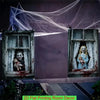 Scary Halloween Window Cover Set with Blood-Themed Design