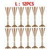 Gold Trumpet Vase Metal Flower Holder for Weddings & Home Decor