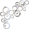 Set of 24 Gold & Silver Mirror Circle Wall Stickers
