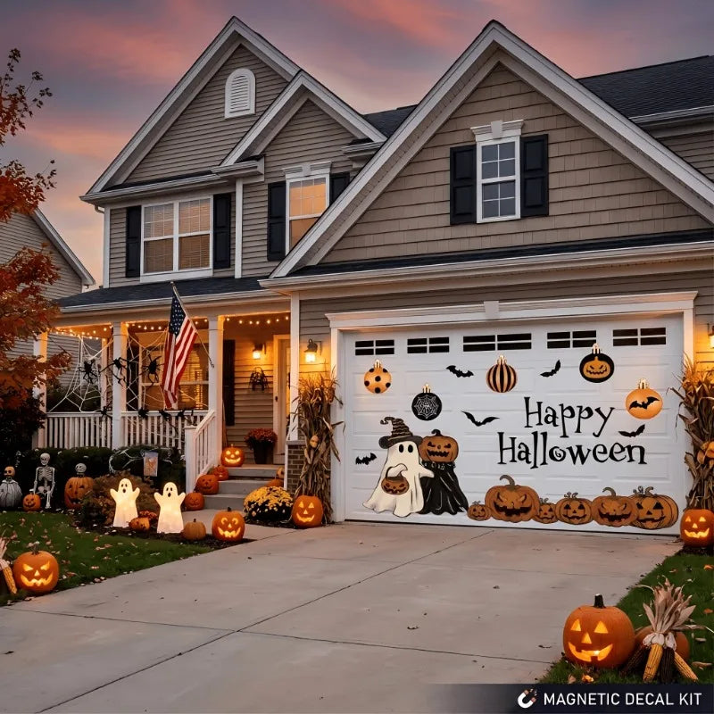 Spooky Halloween Garage Door Magnet Set (23 Pieces)