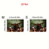 Two options of a flat 2D birthday banner, labeled M and S, featuring a dark wreath design.