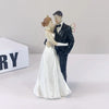 Resin Bride and Groom Cake Topper Figurine Set
