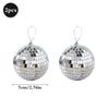 Silver disco mirror ball sphere with hanging loops for parties and decor