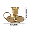 Vintage Gold Taper Candle Holder with Handle and Drip Tray