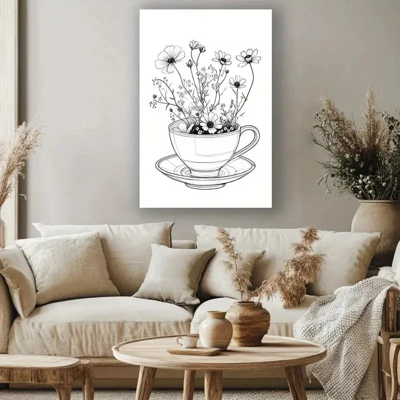 Tea Lovers Canvas Wall Art – Modern Kitchen Decor