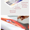 An adhesive poster featuring a vintage Michael Jackson style image, demonstrating its tear and stick properties.