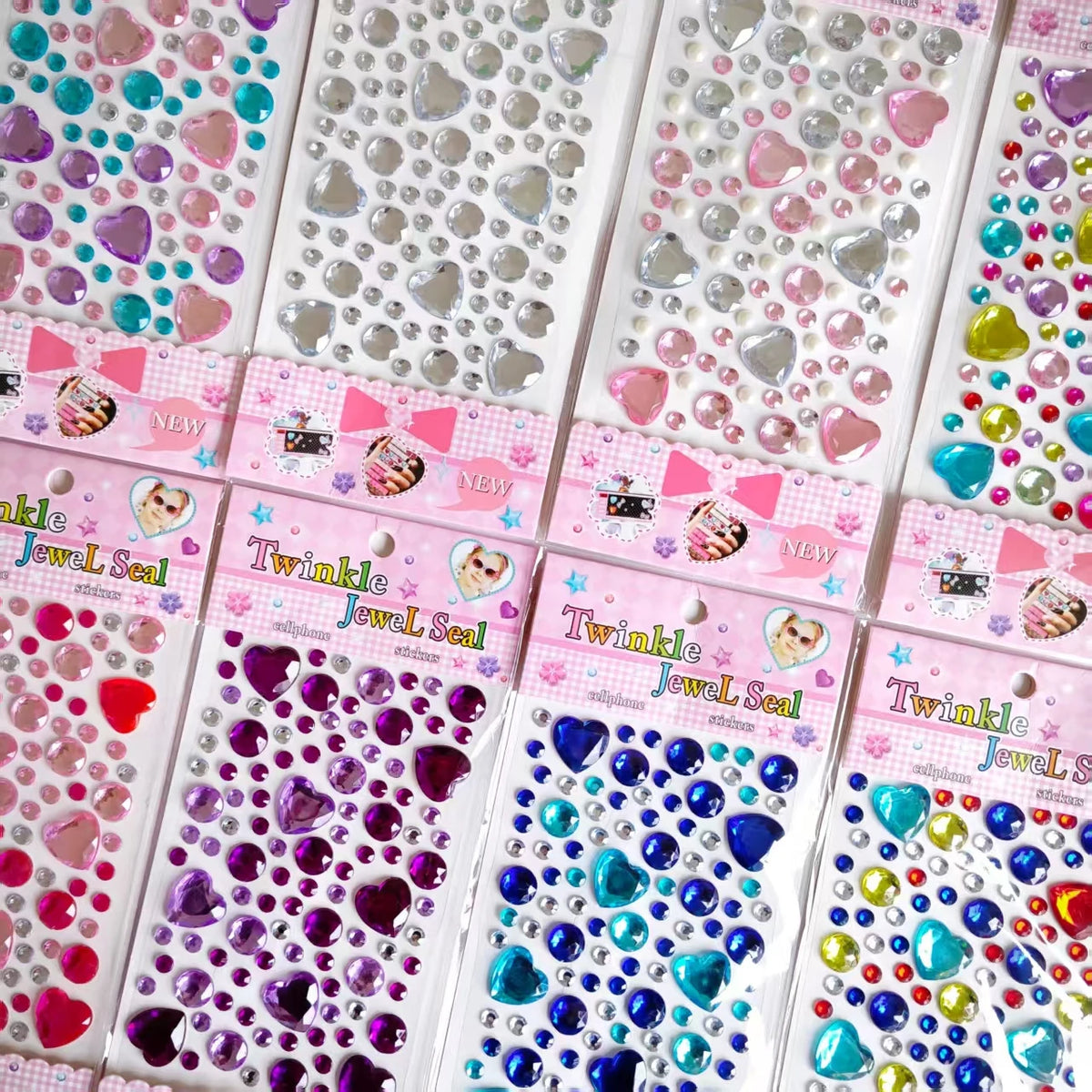 Crystal Gemstone Stickers for DIY Crafts and Makeup Fun