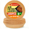 Pack of 200 disposable 8 inch paper liners for air fryers sold by FryerZone Store