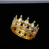 Gold crystal rhinestone crown cake topper with sparkling gems
