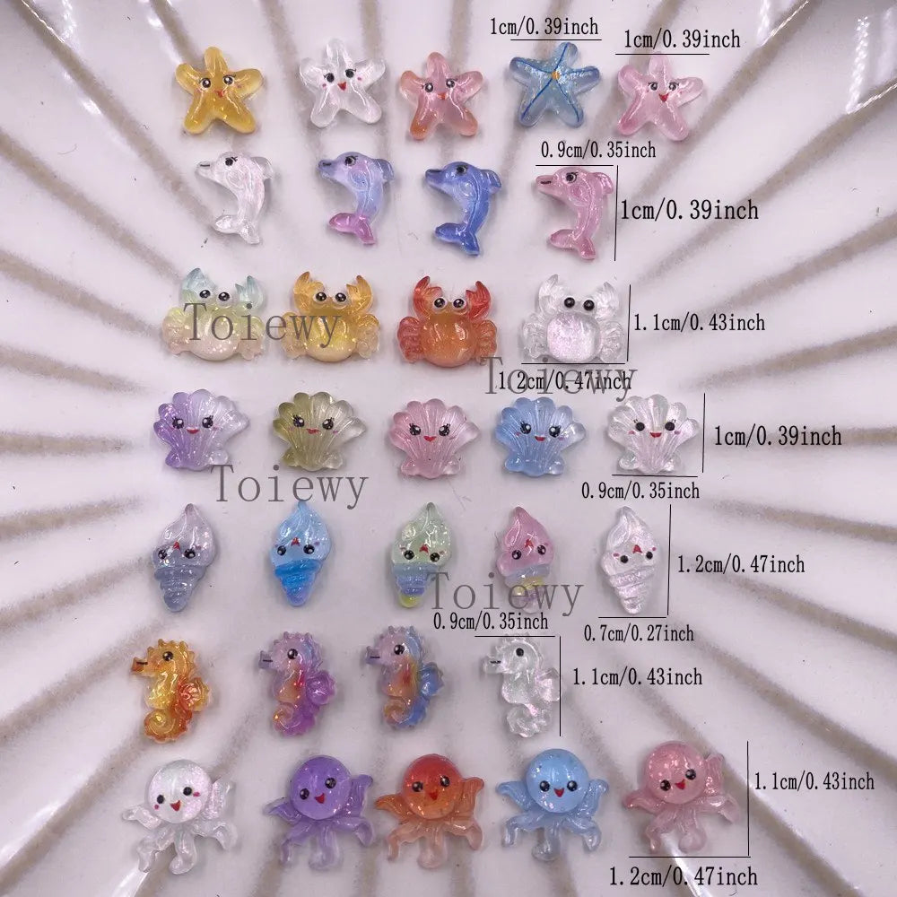 Ocean-Themed Resin Charms for Jewelry and Craft Projects