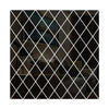 A geometric diamond pattern wall sticker design on a dark background.