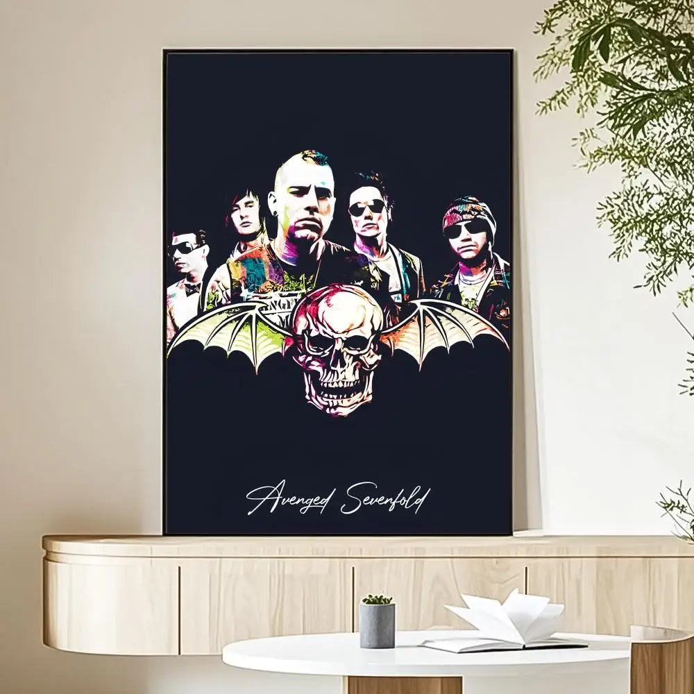 Avenged Sevenfold Band Art Canvas Poster - Eco-Friendly Waterproof Wall Decor