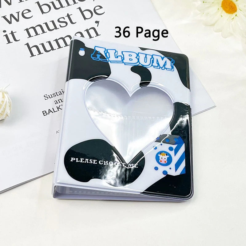 A black and white album cover featuring a heart-shaped cutout design with the text ALBUM
