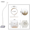 A white balloon arch kit with a stand, showing various components like the arch, stand, and accessories.
