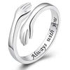Open Design Hug Ring with Embracing Hands for Women