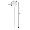A transparent balloon holder stick with a 6.3cm head and a 40cm shaft.