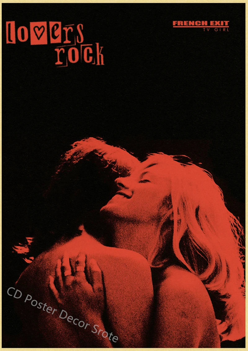 Red-toned album art featuring a close embrace of two women, with the title Lovers Rock and French Exit visible.