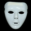 A white performance mask for dance or cosplay, shown from the front.