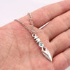 Jett Inspired Blade Storm Crystal Pendant Necklace