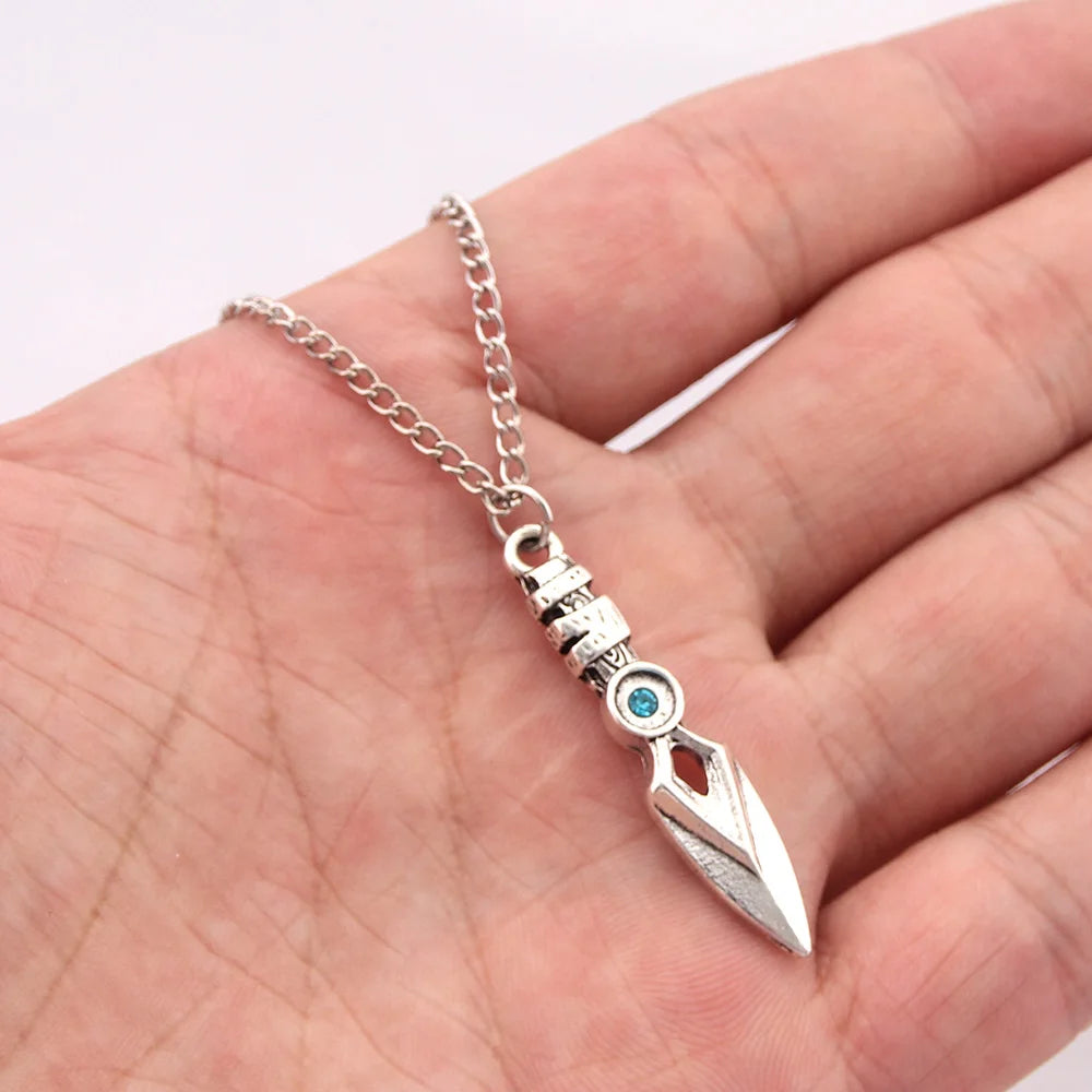 Jett Inspired Blade Storm Crystal Pendant Necklace
