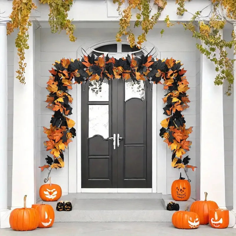 Autumn Maple Leaf Garland for Fireplace & Mantel Decor